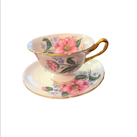 Vintage SHELLEY Tea cup and saucer Pink floral Bone China England flowe… - Picture 15 of 15